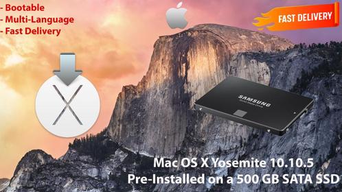 OS X Yosemite 10.10.5 VoorGeïnstalleerd op PNY SSD van 500GB, Computers en Software, Besturingssoftware, Nieuw, MacOS, Ophalen of Verzenden