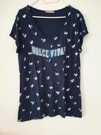 Top Bridget the label XL, Ophalen, Blauw, Maat 46/48 (XL) of groter, Korte mouw