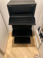 Zwarte schoenenkast met 3 vakken 2 x, Huis en Inrichting, Kasten | Schoenenkasten, Ophalen of Verzenden, Zo goed als nieuw
