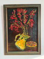 Prachtig stilleven schilderij olieverf op paneel, Antiek en Kunst, Ophalen of Verzenden