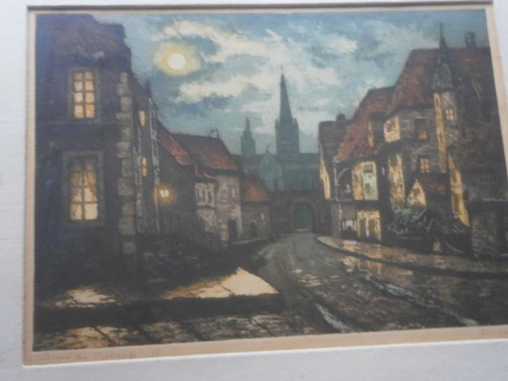 2 mooie Belgische ?? Aquarellen, in witte lijsten info gevra, Antiek en Kunst, Kunst | Schilderijen | Klassiek, Ophalen of Verzenden