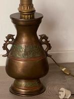 Zeer mooie oude bronzen tafel lamp echt brons, Antiek en Kunst, Ophalen of Verzenden