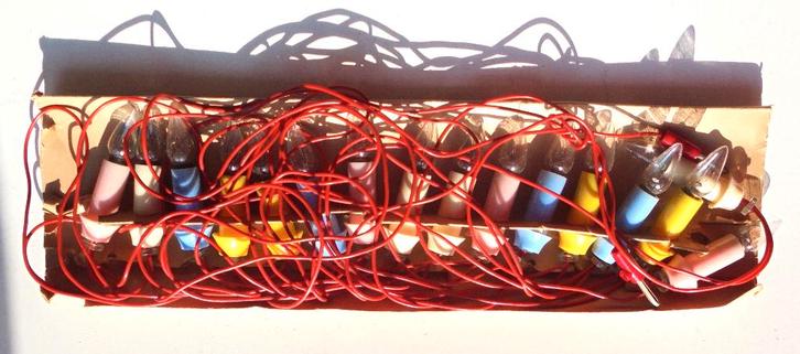 Vintage kerstverlichting kerstboomlampjes in pastelkleuren., Diversen, Kerst, Gebruikt, Verzenden