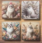 Ragdoll Barok stijl onderzetters met houder, Ophalen of Verzenden, Nieuw, Glas of Kopje