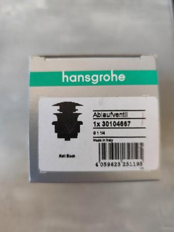 Hansgrohe afvoer plug mat zwart. beschikbaar voor biedingen