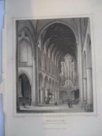 023 / Haarlem   St. Bavo Kerk Staalgravure 1860, Antiek en Kunst, Kunst | Etsen en Gravures, Ophalen of Verzenden
