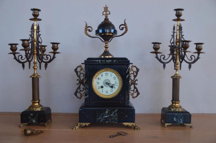 Franse penduleklok 18e of 19e eeuw, Antiek en Kunst, Antiek | Klokken, Ophalen