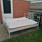 Bed voor 2 personen wit staal 180x 200, Huis en Inrichting, Slaapkamer | Bedden, 90 cm, Wit, Tweepersoons, Ophalen of Verzenden