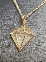 Prachtige 14k gouden hanger Diamant form, Ophalen of Verzenden, Nieuw, Goud, Goud
