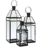 Lantaarn Harvey set / 3 zwart, Verzenden, Nieuw, Zwart, Metaal