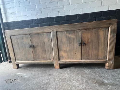 chinees kast elmwood tv dressoir kast met chinese muntjes, Huis en Inrichting, Kasten | Televisiemeubels, Zo goed als nieuw, Minder dan 100 cm