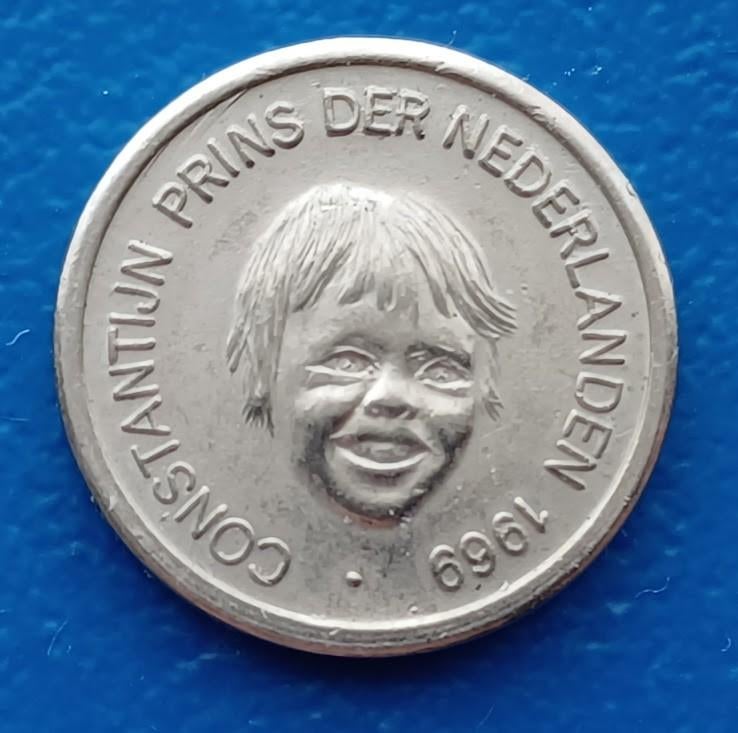 Nederland 5 cents rond - Geboorte Prins Constantijn 1969, Verzenden, Overige materialen, Nederland