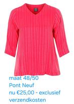 PONT NEUF shirt maat 48/50 - Nieuw, Kleding | Dames, Maat 46/48 (XL) of groter, Nieuw, Korte mouw, Rood