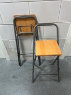 Barkrukken inklapbaar, 2 krukken, Ophalen of Verzenden, Gebruikt, 60 tot 90 cm