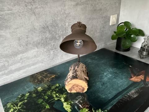 Roest metalen lampjes zonder snoer, Huis en Inrichting, Lampen | Tafellampen, Zo goed als nieuw, Minder dan 50 cm, Hout, Ophalen