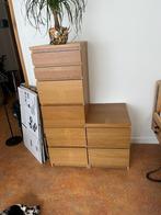 2 bij elkaar passende Ladenkastjes, Ophalen, Gebruikt, 50 tot 100 cm, 3 of 4 laden