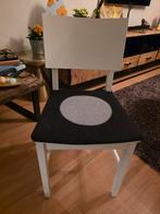 6 Witte IKEA Norvald Stoelen met Kussens, Gebruikt, Wit, Ophalen of Verzenden, Modern