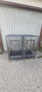 Vogel kooi met scheidings hek, Dieren en Toebehoren, Vogels | Hokken en Kooien, Ophalen, Gebruikt, Metaal, Vogelkooi