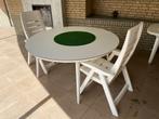 Ronde tuintafel, Tuin en Terras, Tuintafels, Kunststof, Rond, Zo goed als nieuw, Ophalen