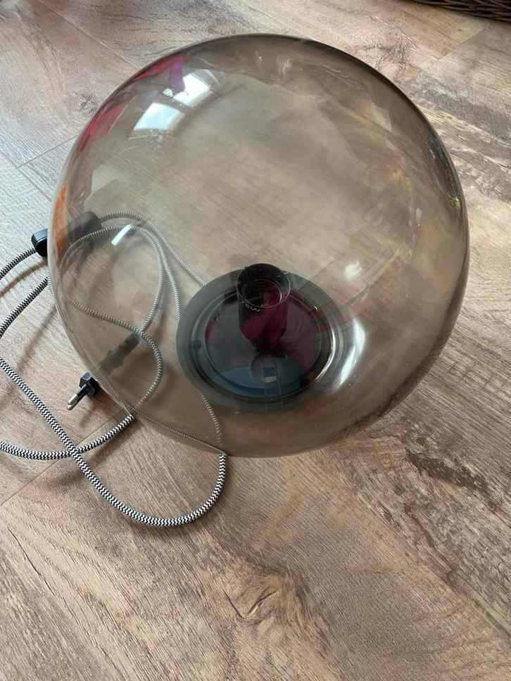 Smoked Glas Bureau/Staande Lamp - Nieuwstaat!, Huis en Inrichting, Lampen | Hanglampen, Zo goed als nieuw, Minder dan 50 cm, Glas