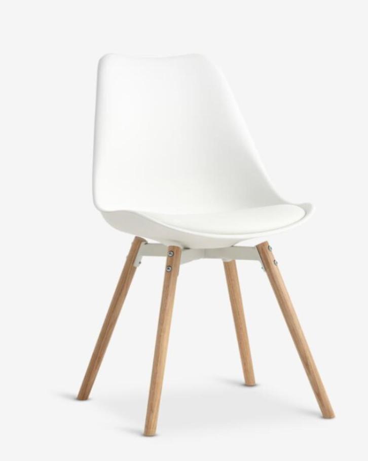 4 eetkamerstoelen, Huis en Inrichting, Stoelen, Nieuw, Vier, Hout, Wit, Ophalen