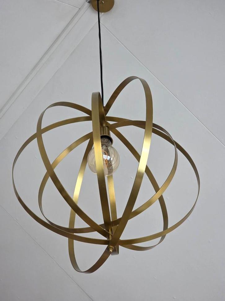 Gouden Hanglamp, Huis en Inrichting, Lampen | Hanglampen, Zo goed als nieuw, Minder dan 50 cm, Metaal, Ophalen