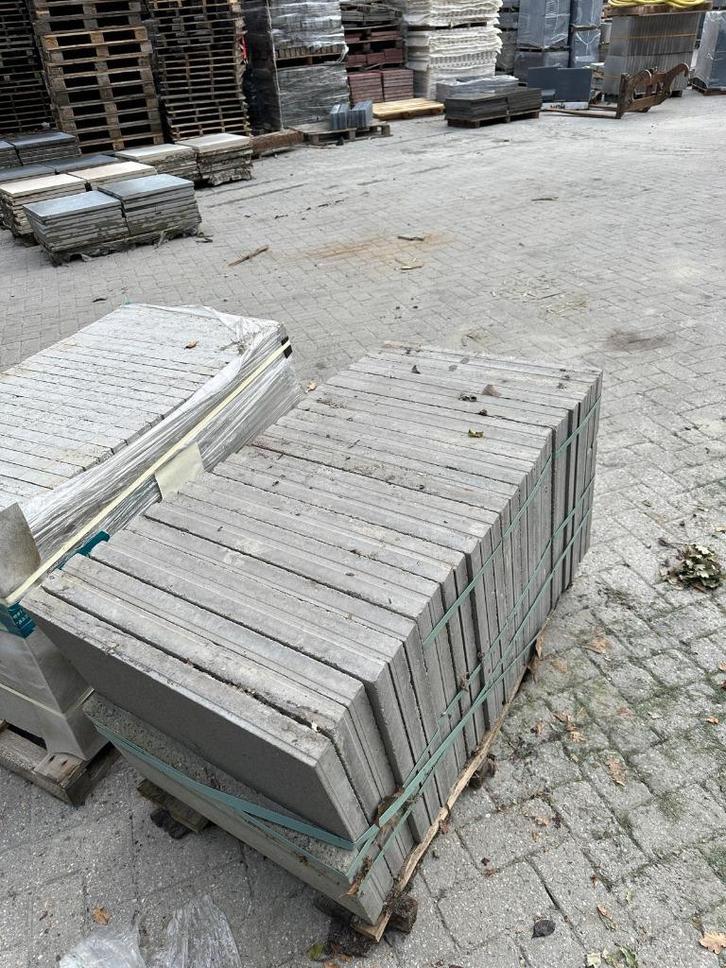 9,72m² Tuintegel 60x60x4 Grijs - Betontegel, Tuin en Terras, Tegels en Klinkers, Nieuw, Terrastegels, Beton, 5 tot 10 m², Ophalen