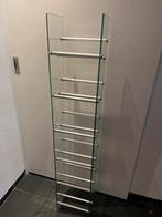 Glazen CD/DVD Rek met Metalen Stangen, Huis en Inrichting, 150 discs of meer, Ophalen of Verzenden, Cd's of Dvd's, Glas