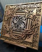 Houten mandala paneel 60x60cm, Huis en Inrichting, Ophalen of Verzenden, Nieuw