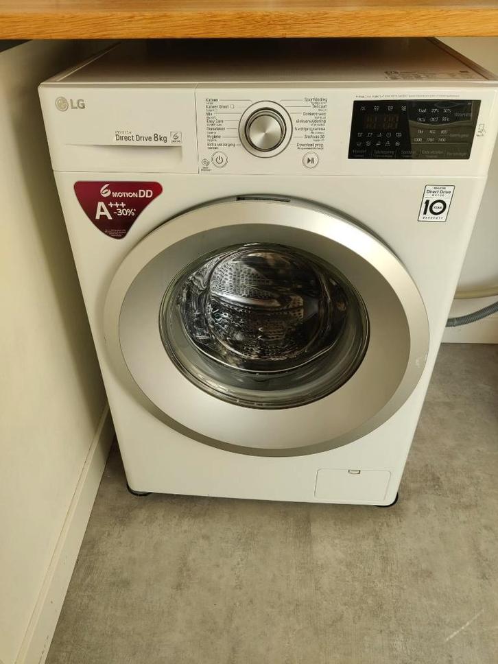 Wasmachine LG, Witgoed en Apparatuur, Wasmachines, Gebruikt, Voorlader, 6 tot 8 kg, 85 tot 90 cm, 1200 tot 1600 toeren, Energieklasse A of zuiniger