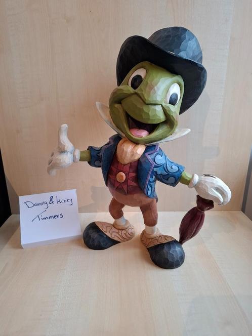 jim shore disney traditions grote 38cm jiminy japie 6005972, Verzamelen, Disney, Zo goed als nieuw, Beeldje of Figuurtje, Peter Pan of Pinokkio