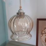 Vintage, antiek, parelmoer persglas lampenkap, Ophalen of Verzenden