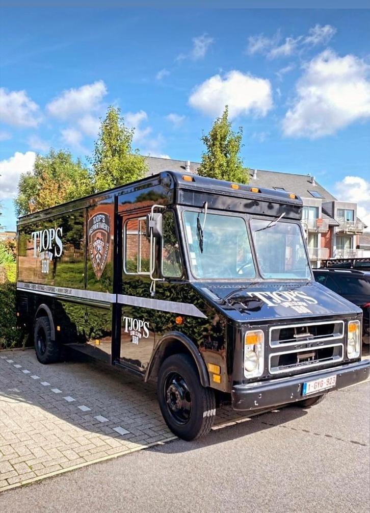 GMC Stepvan Foodtruck, Auto's, GMC, Particulier, Overige modellen, LPG, Euro 1, Overige carrosserieën, Handgeschakeld, Zwart, Achterwielaandrijving