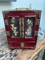 Chinees vintage sieraden kastje diorama deuren uniek chinese, Antiek en Kunst, Kunst | Niet-Westerse kunst, Ophalen of Verzenden