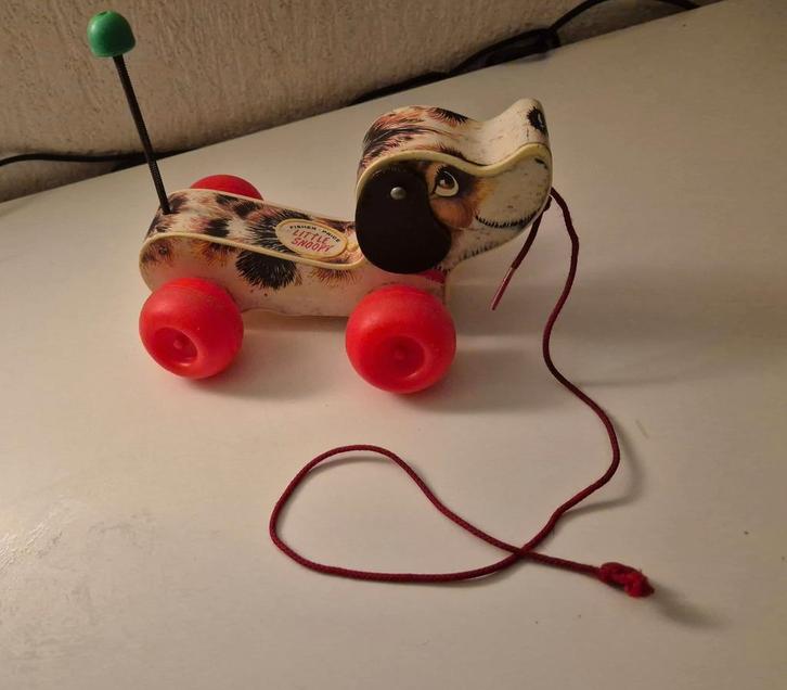 Vintage Fisher-Price "Little Snoopy" trekfiguur (1965), Verzamelen, Speelgoed, Gebruikt, Ophalen of Verzenden