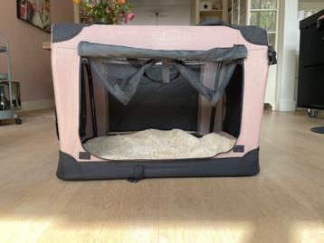 Hondenbench Softcrate Khaki M/L (70x52x52 cm) beschikbaar voor biedingen