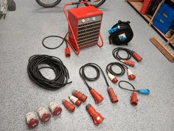 380V Stekkers, Aansluitingen & 27m Kabel - Nieuwstaat beschikbaar voor biedingen