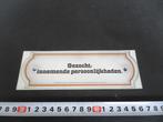 sticker Gezocht: innemende persoonlijkheden, Verzamelen, Ophalen, Zo goed als nieuw, Bedrijf of Vereniging