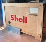 Vintage - unieke Houten SHELL Kisten (2 stuks), Ophalen, Zo goed als nieuw, 150 tot 200 cm, Minder dan 50 cm