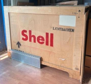 Vintage - unieke Houten SHELL Kisten (2 stuks) beschikbaar voor biedingen