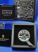 (9032) Australia LUNAR III SNAKE 2025 COLOR PROOF One Ounce, Ophalen of Verzenden, Setje, Zilver