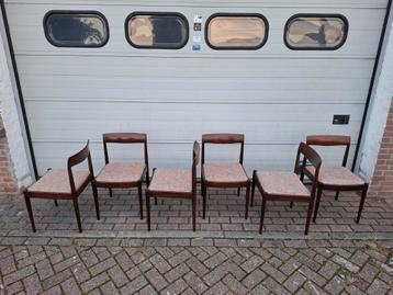 Vintage eetkamerstoelen nieuwe stof mid century design stoel beschikbaar voor biedingen
