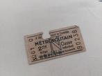 Metro parijs paris vintage ticket kaartje meteopolitain, Tickets en Kaartjes, Eén persoon