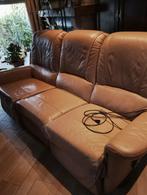 Lederen 3-zits bank met elektrische relaxfunctie, Huis en Inrichting, Ophalen
