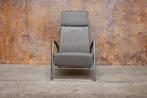 ZGAN! grijze leren Harvink de Club Flex design relaxfauteuil