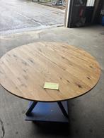Eiken eettafel rond, Ophalen, Zo goed als nieuw, Rond, 100 tot 150 cm
