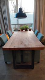 Massief Mangohouten tafel van Puur Teak, Huis en Inrichting, Tafels | Eettafels, Ophalen, 200 cm of meer, 50 tot 100 cm, Zo goed als nieuw