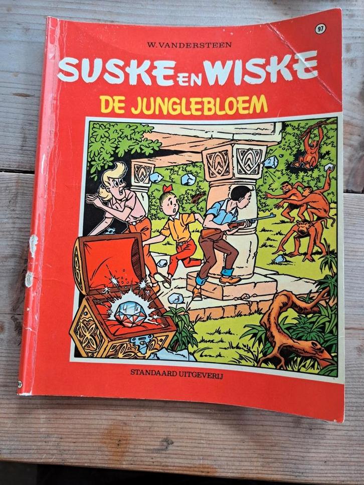Suske en wiske, 97 de junglebloem, 1e druk [exp 1], Boeken, Stripboeken, Gelezen, Eén stripboek, Ophalen of Verzenden