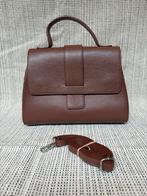 Camel leren handtas - Vera Pelle - Made in Italy, Ophalen of Verzenden, Zo goed als nieuw, Bruin, Handtas
