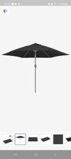 Zwart vervangingsdoek parasol 300cm - 6 ribben, Nieuw, Ophalen of Verzenden